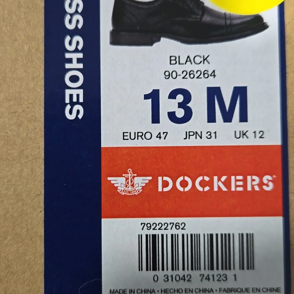 Dockers Black Oxford Cap-Toe Dress Shoes